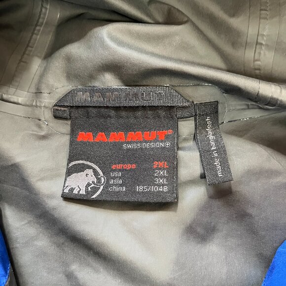 MAMMUT Men’s Gore-Tex Wenaha Jacket Hooded Blue Waterproof Rain Coat XL - Picture 9 of 16